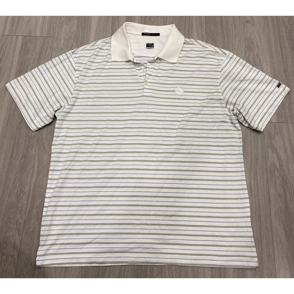Tiger Woods Collection Polo Men's‎ White/Striped Used XL - Picture 2 of 7